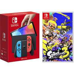 【同時購入セット】Nintendo Switch（有機ELモデル） Joy-Con(L) ネオンブルー/(R) ネオンレッド+スプラトゥーン3 セット