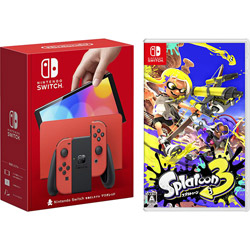 【同時購入セット】Nintendo Switch（有機ELモデル） マリオレッド+スプラトゥーン3 セット