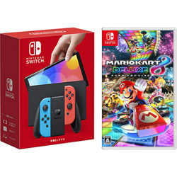 【同時購入セット】Nintendo Switch（有機ELモデル） Joy-Con(L) ネオンブルー/(R) ネオンレッド+マリオカート8 デラックス セット