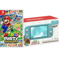 【期間限定】 「Nintendo Switch Lite あつまれ　どうぶつの森セット　〜まめきち＆つぶきちアロハ柄〜」 + 「マリオパーティ スーパースターズ」 同時購入セット
