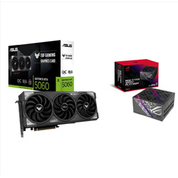  �O���t�B�b�N�{�[�h TUF-RTX5060-O8G-GAMING+PC�d�� ROG STRIX 1200W Platinum