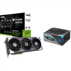  �O���t�B�b�N�{�[�h TUF-RTX5060TI-O8G-GAMING+PC�d�� ROG Thor 1200W Platinum III �u���b�N