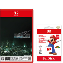 SQUARE ENIX(�X�N�E�F�A�E�G�j�b�N�X) �y�����w���Z�b�g�z �uFINAL FANTASY VII REMAKE INTERGRADE�ySwitch2�Q�[���\�t�g�z�v�{�uSanDisk microSD Express Card 256GB for Nintendo Switch 2�v �ysof001�z