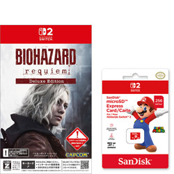 CAPCOM(�J�v�R��) �y�����w���Z�b�g�z �u�o�C�I�n�U�[�h ���N�C�G�� �f���b�N�X�G�f�B�V�����ySwitch2�Q�[���\�t�g�z�v�{�uSanDisk microSD Express Card 256GB for Nintendo Switch 2�v