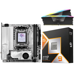 CPU+マザーボード+メモリセット(AMD Ryzen 9 9950X3D+PG B850I EDGE TI WIFI +DDR5メモリ)