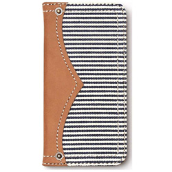 iPhone 6s／6用　Denim Stripe Diary　ホワイト　ZENUS　Z9439i6S