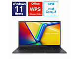 ノートパソコン Vivobook 15X インディーブラック K3504ZA-BQ022W ［15.6型 /Windows11 Home /intel Core i3 /メモリ：8GB /SSD：256GB /WPS Office /日本語版キーボード /2023年4月モデル］