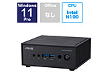 PN42-SN044AU デスクトップパソコン Mini PC(Intel N100) ブラック ［モニター無し /メモリ：4GB /SSD：128GB /2023年7月モデル］