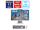 M3702WFAK-WA063W台式电脑ASUS M3702WFAK白[27型/AMD Ryzen5/存储器:16GB/SSD:512GB/2023一年11月型号]