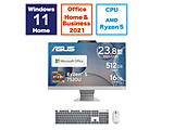 M3402WFAK-WA018WS デスクトップパソコン ASUS M3402WFAK ホワイト ［23.8型 /AMD Ryzen5 /メモリ：16GB /SSD：512GB /2023年11月モデル］