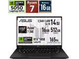 FA401UH-R7R505016G �Q�[�~���O�m�[�g�p�\�R�� TUF Gaming A14(RTX 5050) �C�F�[�K�[�O���[ �m14.0�^ /Windows11 Home /AMD Ryzen 7 /�������F16GB /SSD�F512GB /���{��ŃL�[�{�[�h /2026�N4�����f���n �y864�z
