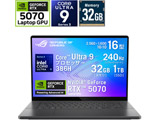 GU606AP-U9R5070G �Q�[�~���O�m�[�g�p�\�R�� ROG Zephyrus G16 �G�N���v�X�O���[ �mCopilot+ PC /16.0�^ /Windows11 Home /intel Core Ultra 9 /�������F32GB /SSD�F1TB /���{��ŃL�[�{�[�h�n
