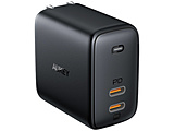 AUKEY（オーキー） USB充電器 Omnia Duo 65W  ［USB-C］  ブラック PA-B4-BK ［2ポート /USB Power Delivery対応 /GaN(窒化ガリウム) 採用］