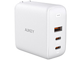 AUKEYiI[L[j USB[d Omnia Mix3 90W mUSB-A 1|[g/USB-C 2|[gn  zCg PA-B6S-WT m3|[g /USB Power DeliveryΉ /GaN(KE) ̗pn ysof001z