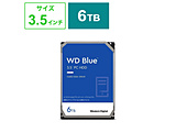 内蔵HDD SATA接続 WD Blue 256MB/5400rpm/CMR  WD60EZAX ［6TB /3.5インチ］