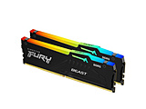 ���݃����� FURY Beast DDR5 RGB(5200MT/�b�ECL40�E16Gbit�EIntel XMP) �u���b�N KF552C40BBAK2-32 �mDIMM DDR5 /16GB /2���n