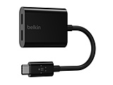 CONNECT USB-C �I�[�f�B�I + �[�d�A�_�v�^  �u���b�N F7U081btBLK �y864�z