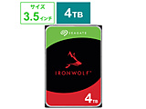 Seagate IronWolf 3.5インチ 【データ復旧3年付】 4TB 内蔵HDD(CMR) 3年保証 6Gb/s 256MB 5400rpm 24時間稼動 PC NAS向け ST4000VN006 IronWolf(NAS用)  ST4000VN006 ［4TB /3.5インチ］