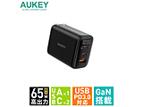 AUKEY�i�I�[�L�[�j USB�[�d�� Omnia II Mix 65W �mUSB-A 1�|�[�g/USB-C 2�|�[�g�n AUKEY�i�I�[�L�[�j �u���b�N PA-B3T-BK �m3�|�[�g /USB Power Delivery�Ή� /GaN(�����K���E��) �̗p�n �ysof001�z