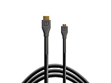 H2D10-BLK 3m �e�U�[�v�� HDMI �}�C�N�� to HDMI 2.0  �u���b�N �mHDMI��MicroHDMI /�X�^���_�[�h�^�C�v /�C�[�T�l�b�g�Ή��n