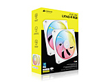 �P�[�X�t�@����2 [140mm /2000RPM] iCUE LINK LX140-R RGB WHITE Dual Reverse Fans Starter Kit �z���C�g CO-9051056-WW