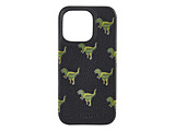 iPhone 16 Pro Coach Leather Slim Wrap Case - Repeat Rexy/Black/Green   CH054128 y864z