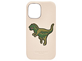 iPhone 16 Coach Leather Slim Wrap Case - Ivory Rexy/Pebbled Leather   CH054134