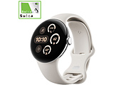 GA05735-US X}[gEHb` Google Pixel Watch 3 41mm Polished Silver A~P[X/Porcelain ANeBu oh(Wifi)  Silver/Porcelain
