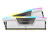 CORSAIR VENGEANCE RGB DDR5 32GB (2 x 16GB) DDR5 6000 CL38 1.35V Intel XMP & AMD EXPO - WHITE   CMH32GX5M2D6000Z38W �mDIMM DDR5 /16GB /2���n