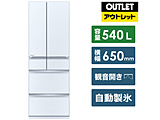 [包含标准安装费用] 冰箱中的dakehirobiro大容量MZ系列水晶白MR-MZ54H-W[6门/左右对开门型/540L][生产完毕物品]