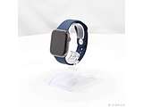 〔中古品〕 Apple Watch Series 7 GPS + Cellular 45mm グラファイトステンレススチールケース アビスブルースポーツバンド