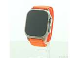 〔中古品〕 Apple Watch Ultra GPS + Cellular 49mm チタニウムケース オレンジアルパインループ
