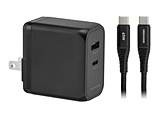 USB-AC[d 2|[g 65W USB Type-CP[ut  ubN GH-ACU2GC-BK mUSB Power DeliveryΉ /2|[g /GaN(KE) ̗pn