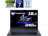 PHN16S-71-N76Z56/E Q[~Om[gp\R Predator(RTX 5060)  m16.0^ /Windows11 Home /intel Core Ultra 7 /F16GB /SSDF1TB /pŃL[{[h /2025N8fn ysof001z