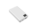 �f�W�^���c�ʕ\���@�\�t�����_�S���`�E�����o�C���o�b�e���[ 10000mAh 20W  �z���C�g LFPUC100D-CCWH �mUSB Power Delivery�Ή� /2�|�[�g�n