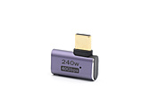 USB-C�����A�_�v�^ [USB-C �I�X�����X USB-C /�f�� /�[�d /�]�� /8K /PD240W /USB4(40Gbps)] ���p L�^ FLAT ���^���b�N�p�[�v�� TCTC-LR-FLAT �m8K�n