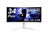 PXC348CNW-O USB-C�Ή� �Q�[�~���O���j�^�[  �z���C�g �m34�^ /UWQHD(3440×1440�j /���C�h /�Ȗʌ^ /180Hz�n