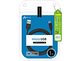 �y+ECO�zmicroUSB�P�[�u���i�[�d�E�f�[�^�]���j1��  �u���b�N UKJE2A1MBK