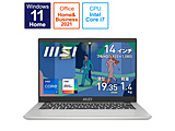 ノートパソコン Modern 14 C12M アーバンシルバー Modern-14-C12M-603JP ［14.0型 /Windows11 Home /intel Core i7 /メモリ：8GB /SSD：512GB /Office HomeandBusiness /日本語版キーボード /2022年6月モデル］