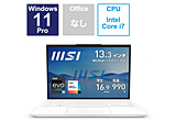 ノートパソコン Prestige 13 Evo A12M マットホワイト PRESTIGE-13-A12M-079JP ［13.3型 /Windows11 Pro /intel Core i7 /メモリ：16GB /SSD：512GB /日本語版キーボード /2023年3月モデル］