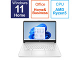 ノートパソコン HP 14s ピュアホワイト 6F8S3PA-AANB ［14.0型 /Windows11 Home /AMD Ryzen 5 /メモリ：8GB /SSD：256GB /Office HomeandBusiness /日本語版キーボード］