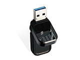 USBメモリー USB3.1(Gen1)対応 フリップキャップ式 64GB ブラック MF-FCU3064GBK ブラック [64GB /USB3.1 /USB TypeA /キャップ式]