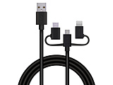 X}[gtHpUSBP[u 3in1 microUSB+Type-C+Lightning 1.2m  ubN MPA-AMBLCAD12BK
