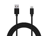 iPhone充电电缆闪电电缆1.5m MFi认证[Lightning接头搭载iPhone iPad iPod AirPods对应]黑色黑色MPA-UAL15BK[1.5m]