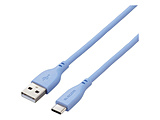 类型C电缆USB A to Type C 1m柔滑电缆Ｚｅｎｉｔｈ蓝色MPA-ACSS10BU[15W]