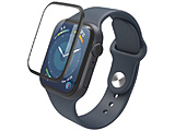 AbvEHb` KX یtB Apple Watch Series 9 / 8 / 7 [ 45mm ] tJo[ \ʍdx10H  ˌy t[t wh~ Uh~ CAh~ ubN   AW-23AFLGARR y864z