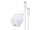 AC�[�d�� �X�}�z�E�^�u���b�g�p USB Power Delivery 30W USB-C1�|�[�g C-C�P�[�u���t�� 1.5m  �z���C�g MPA-ACCP8130WH �mPD30W /USB-C×1 /USB-A�|�[�g�Ȃ� /1�|�[�g�n