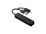 U2H-CA4003BBK USB-C{USB-A  USB-A ϊnu (Mac/Windows11Ή) ubN moXp[ /4|[g /USB2.0Ήn