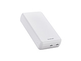 ���o�C���o�b�e���[ 20000mAh ��e�� PD �ő�20W �}���[�d ���o��( USB Type-C ×1) �o��( USB Type-C ×1) PSE�K�� �y iPhone Android iPad �e��Ή� �z �P�[�u���t�� �z���C�g  �z���C�g DE-C52-20000WH �y864�z
