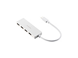 U2HC-H040XWH USB-C �� USB-A �ϊ��n�u (iPadOS/iOS/Mac/Windows11�Ή�) �z���C�g �m�o�X�p���[ /4�|�[�g /USB2.0�Ή��n
